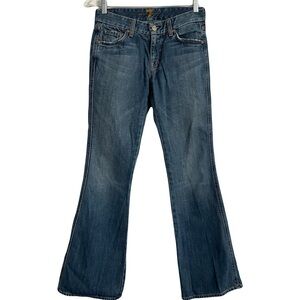 7 For All Mankind A-Pocket Distressed Flare Jean 28 130162U-162U